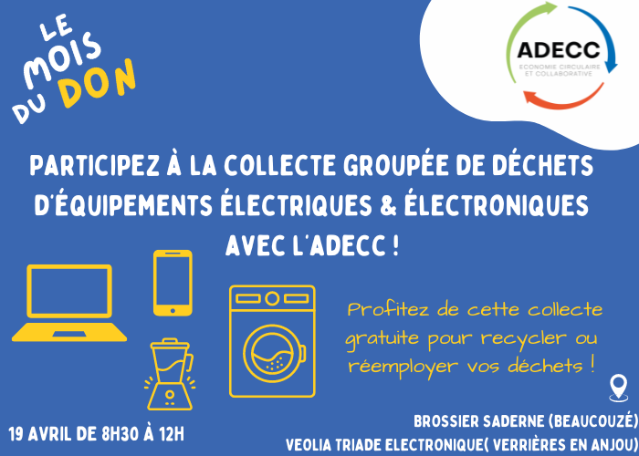 Participez à la collecte de déchets électriques & électroniques avec l‘ADECC !